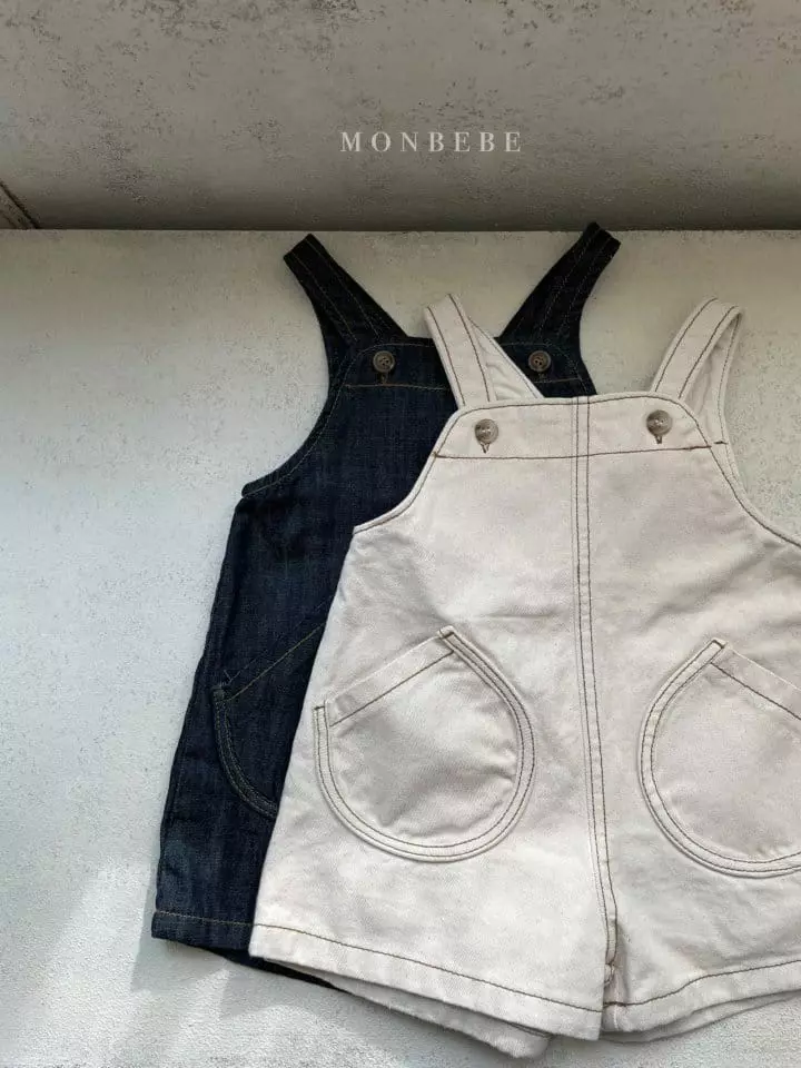 Monbebe - Korean Children Fashion - #kidsshorts - Kids Collin Dungarees  - 12