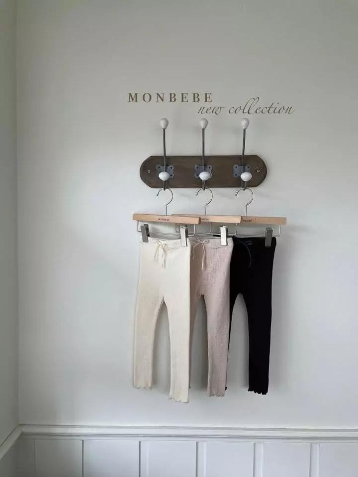 Monbebe - Korean Children Fashion - #kidsshorts - Waffle Leggings - 2