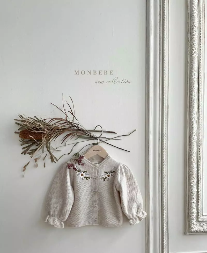Monbebe - Korean Children Fashion - #kidsstore - Iris Embroidery Cardigan - 7