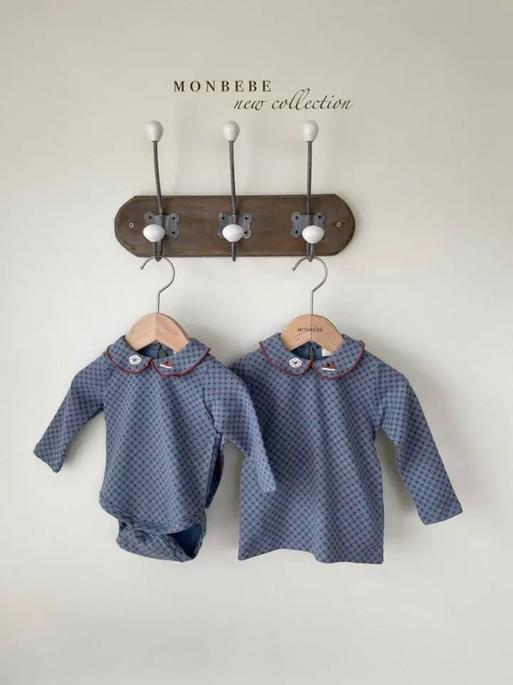 Monbebe - Korean Children Fashion - #littlefashionista - Embroidery Collar Tee - 5