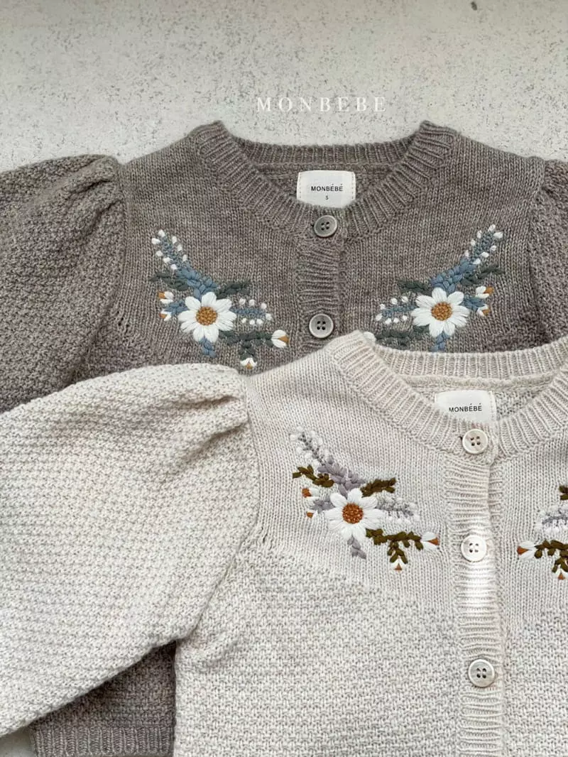 Monbebe - Korean Children Fashion - #littlefashionista - Iris Embroidery Cardigan - 10