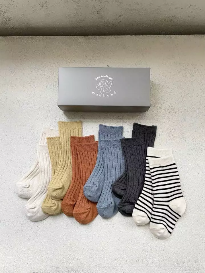Monbebe - Korean Children Fashion - #magicofchildhood - Brownie Socks Set - 5