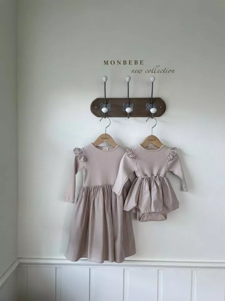 Monbebe - Korean Children Fashion - #prettylittlegirls - Frill Rib One-piece - 3