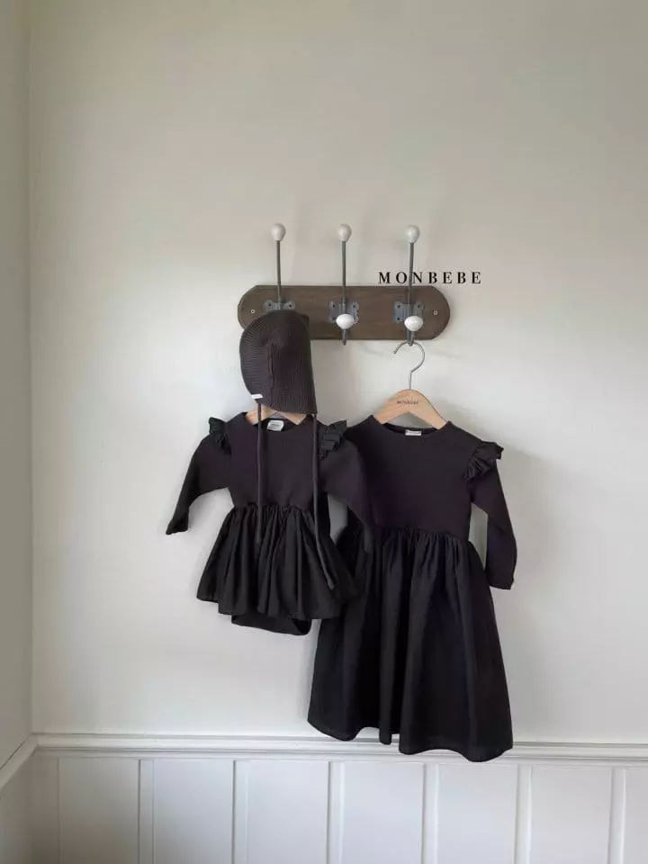 Monbebe - Korean Children Fashion - #prettylittlegirls - Frill Rib One-piece - 4