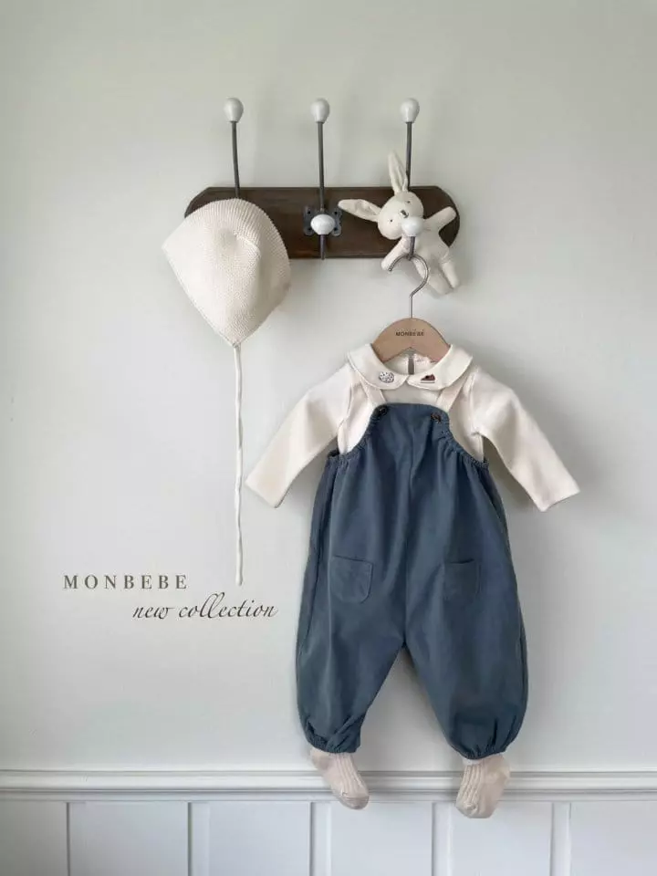 Monbebe - Korean Children Fashion - #toddlerclothing - Embroidery Collar Tee - 10