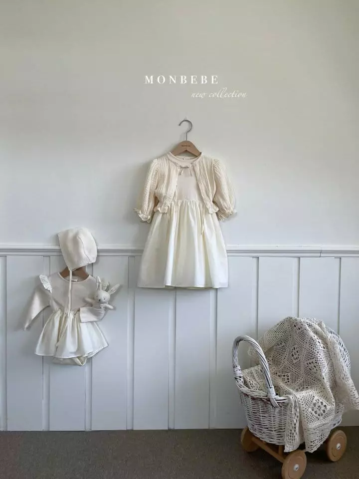 Monbebe - Korean Children Fashion - #toddlerclothing - Frill Rib One-piece - 5