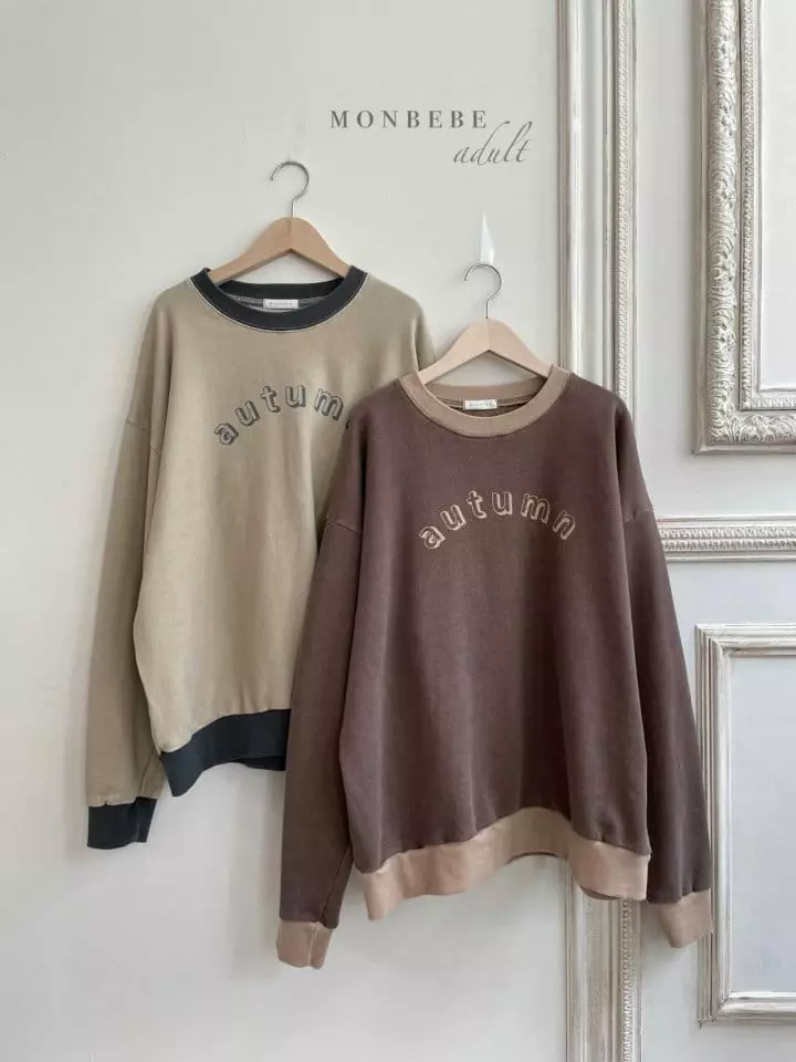 Monbebe - Korean Women Fashion - #womensfashion - Autumn Sweatshirt Mom - 2