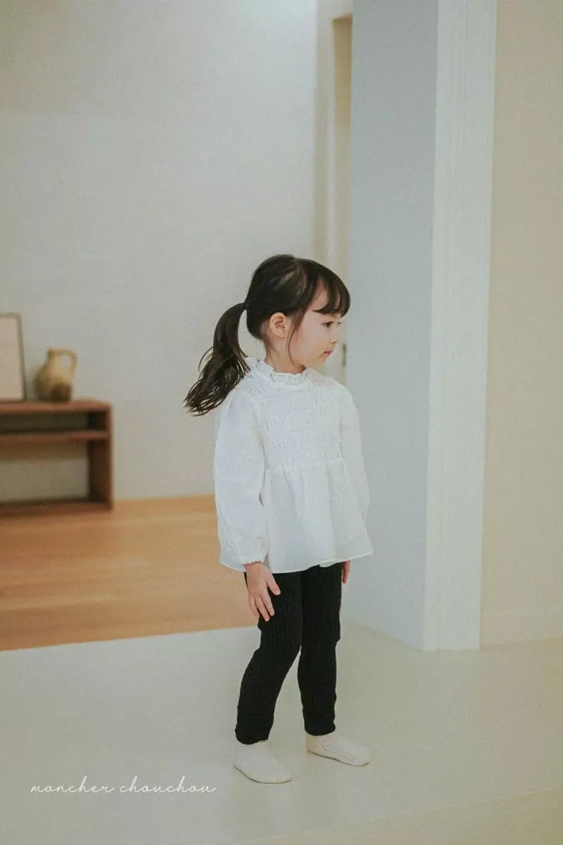 Moncher Chouchou - Korean Children Fashion - #Kfashion4kids - Smocked Blouse