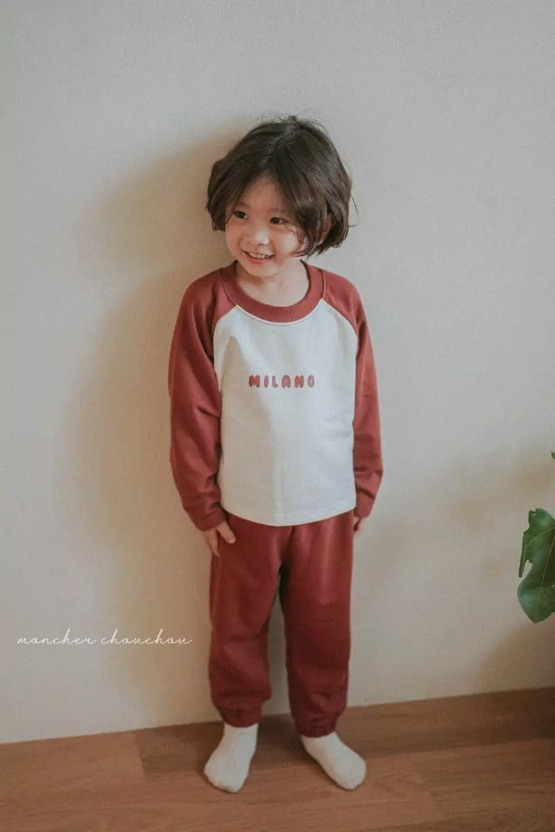 Moncher Chouchou - Korean Children Fashion - #Kfashion4kids - Milino Top Bottom Set - 8