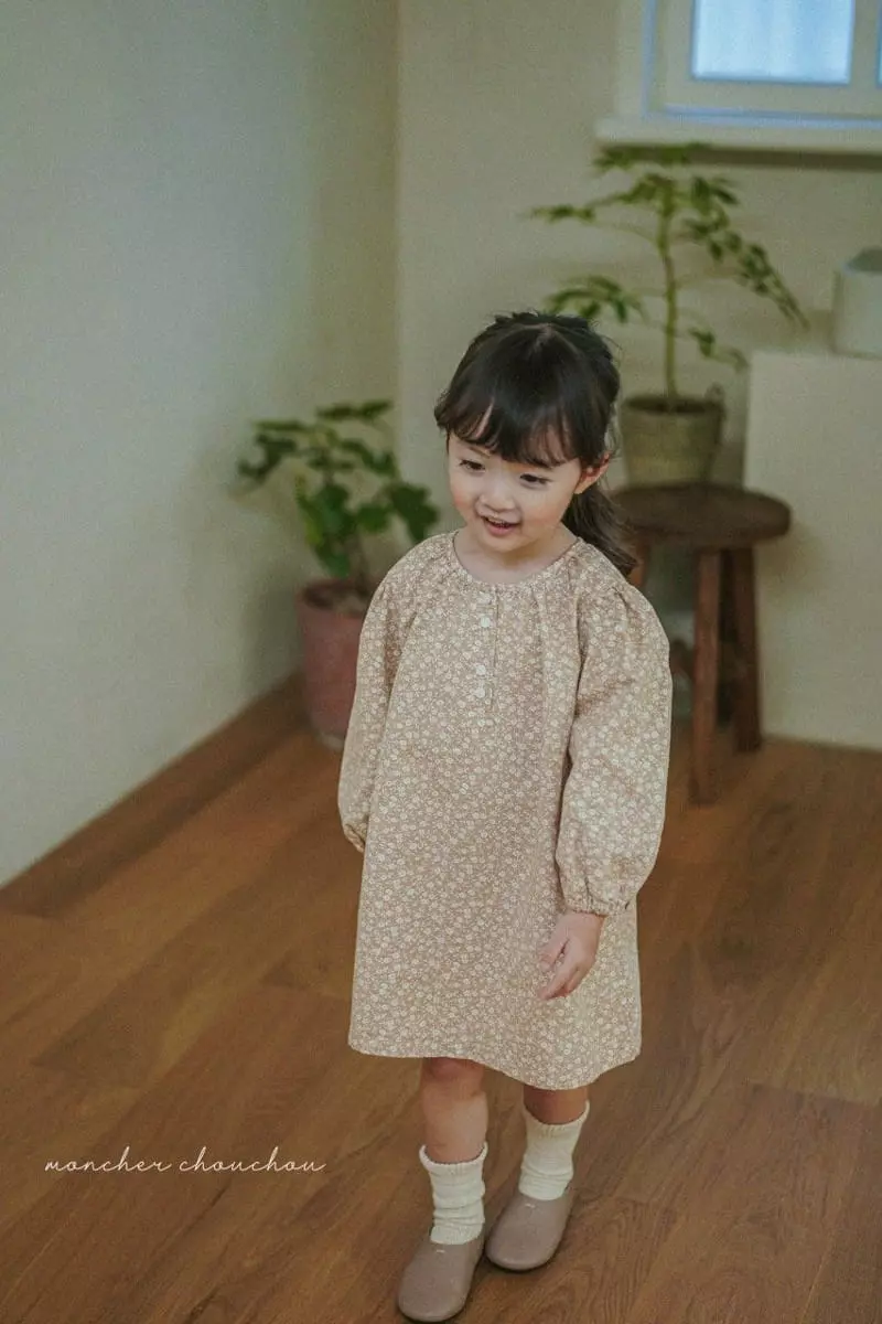 Moncher Chouchou - Korean Children Fashion - #Kfashion4kids - Shirring Button One-piece - 6