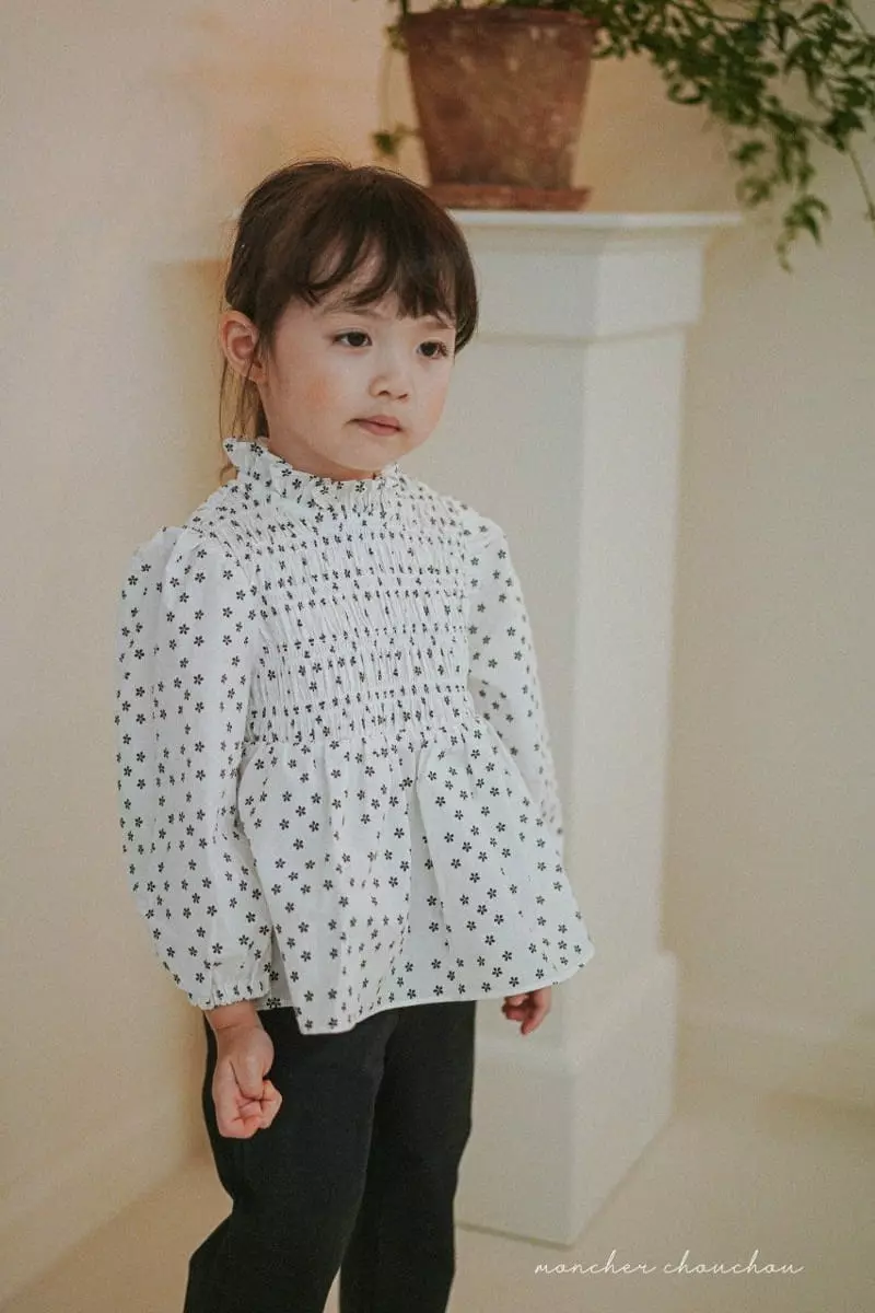 Moncher Chouchou - Korean Children Fashion - #childofig - Smocked Blouse - 9