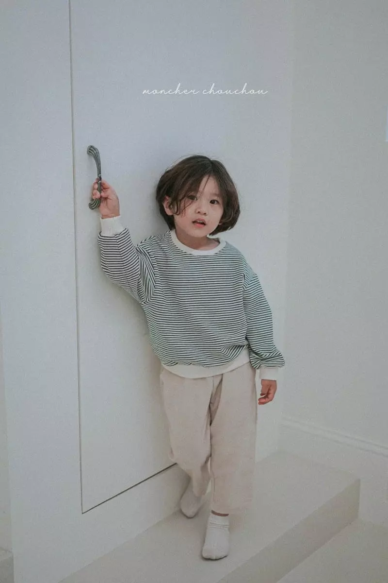 Moncher Chouchou - Korean Children Fashion - #childofig - Color Stripes Sweatshirt - 8