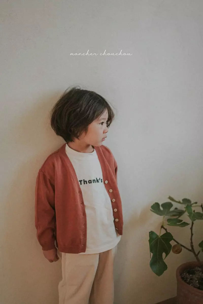 Moncher Chouchou - Korean Children Fashion - #stylishchildhood - V Neck Cardigan - 4