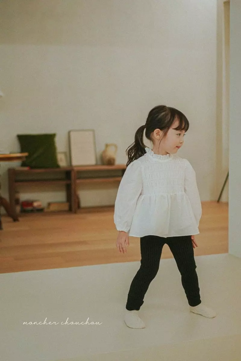 Moncher Chouchou - Korean Children Fashion - #childrensboutique - Smocked Blouse - 10
