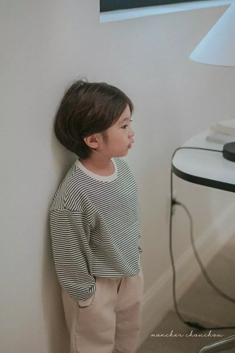 Moncher Chouchou - Korean Children Fashion - #childrensboutique - Color Stripes Sweatshirt - 9