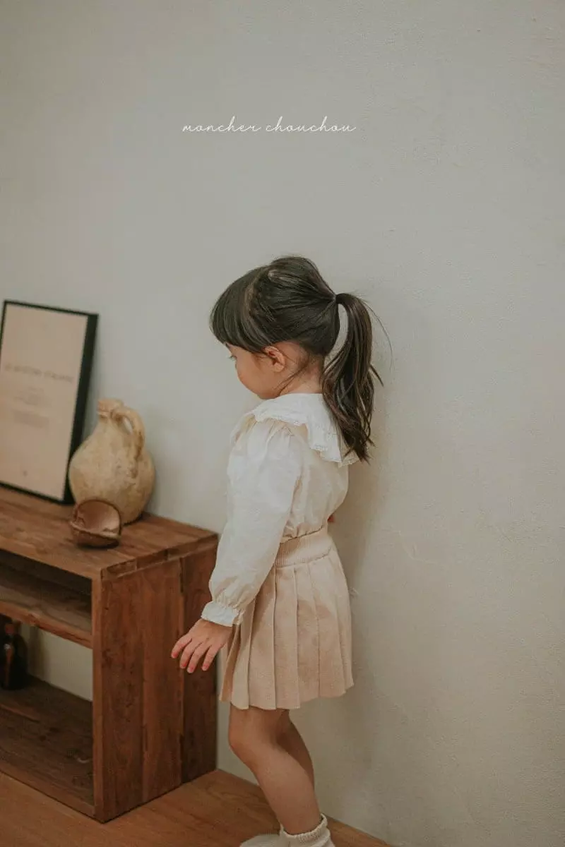Moncher Chouchou - Korean Children Fashion - #childrensboutique - Lace Collar Blouse - 8