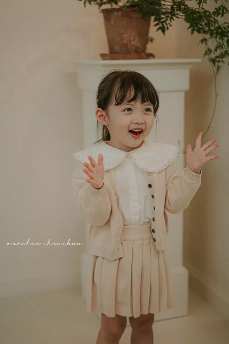 Moncher Chouchou - Korean Children Fashion - #childrensboutique - V Neck Cardigan - 5