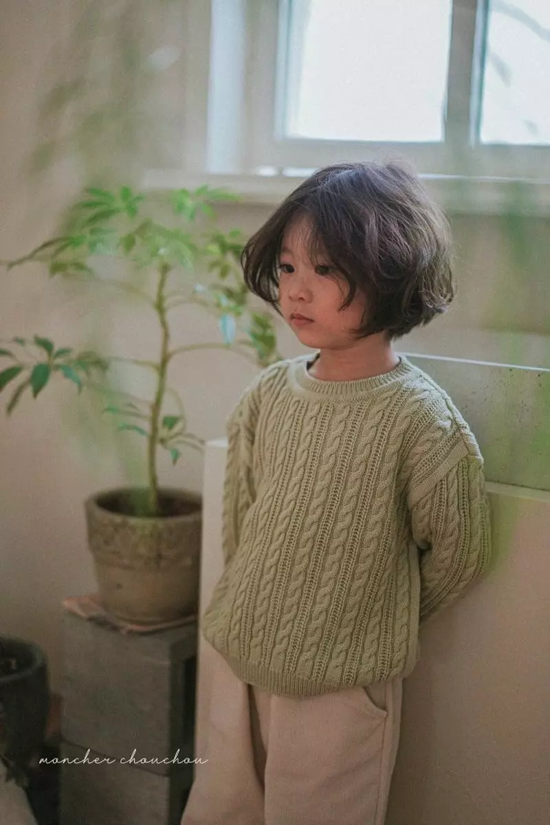 Moncher Chouchou - Korean Children Fashion - #childrensboutique - Cable Round Tee - 12