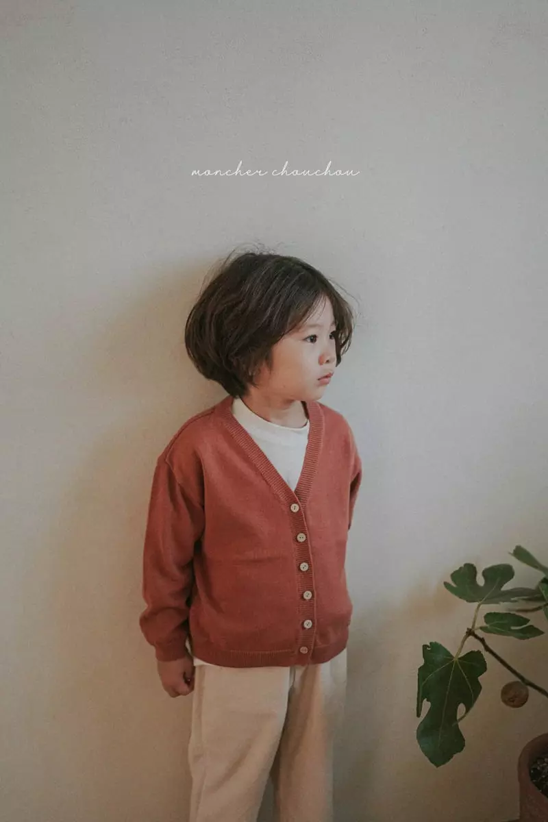 Moncher Chouchou - Korean Children Fashion - #designkidswear - V Neck Cardigan - 6