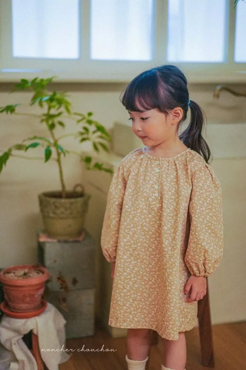 Moncher Chouchou - Korean Children Fashion - #discoveringself - Shirring Button One-piece