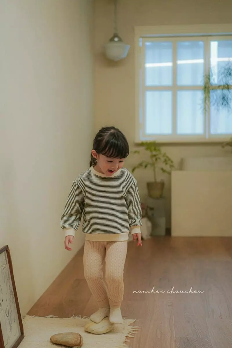 Moncher Chouchou - Korean Children Fashion - #fashionkids - Color Stripes Sweatshirt - 12