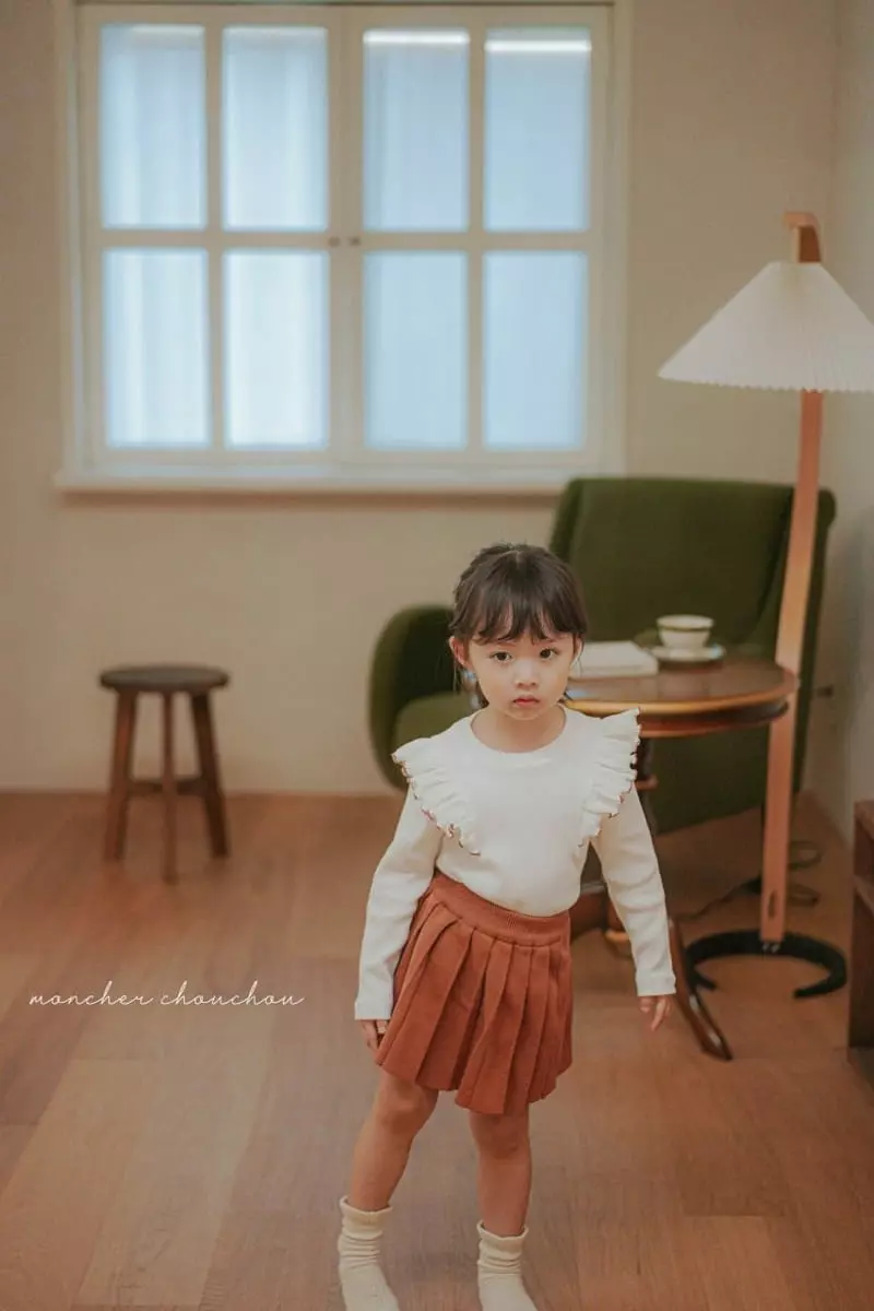 Moncher Chouchou - Korean Children Fashion - #fashionkids - Terry Rib Tee - 9