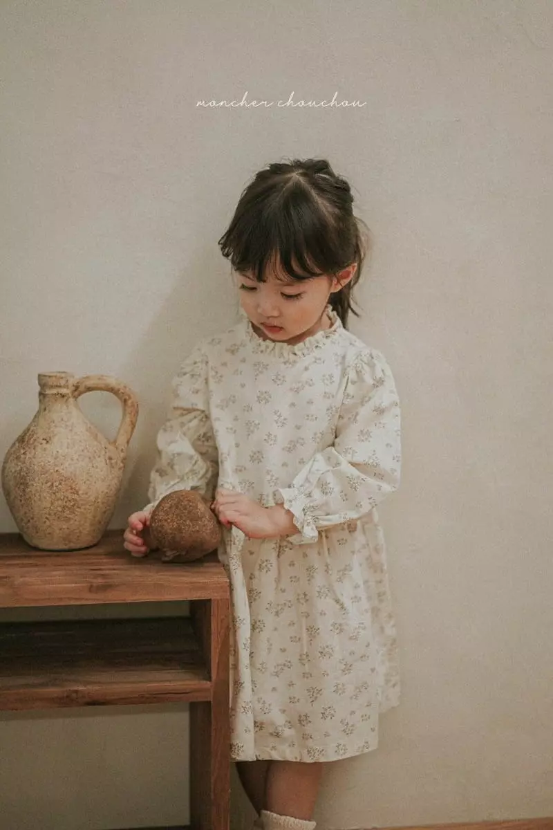 Moncher Chouchou - Korean Children Fashion - #fashionkids - Fril Flower One-piece - 3