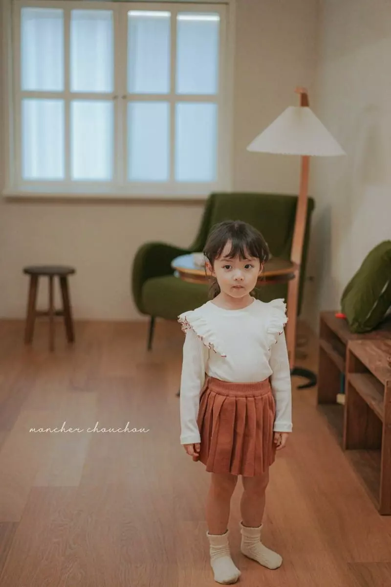Moncher Chouchou - Korean Children Fashion - #kidsshorts - Terry Rib Tee - 10