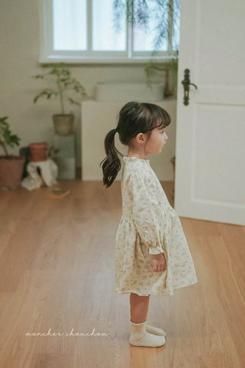 Moncher Chouchou - Korean Children Fashion - #kidzfashiontrend - Fril Flower One-piece - 6