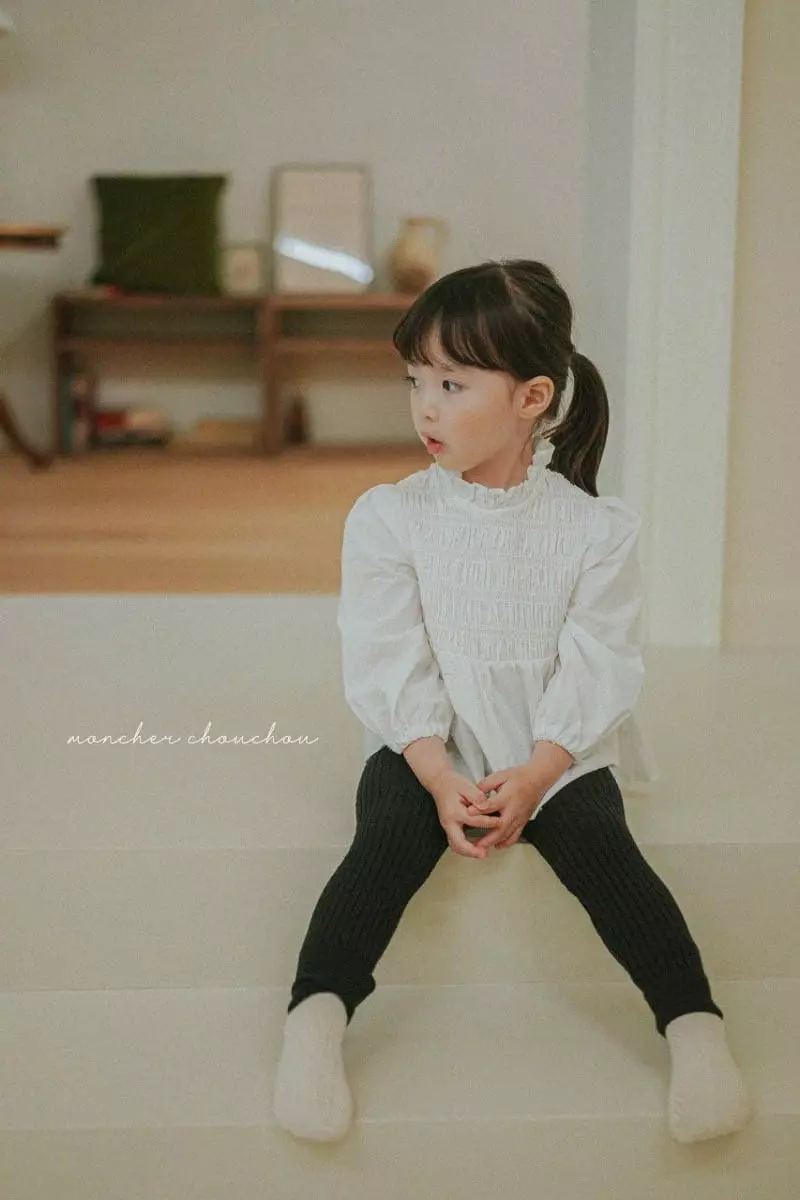 Moncher Chouchou - Korean Children Fashion - #littlefashionista - Smocked Blouse - 2