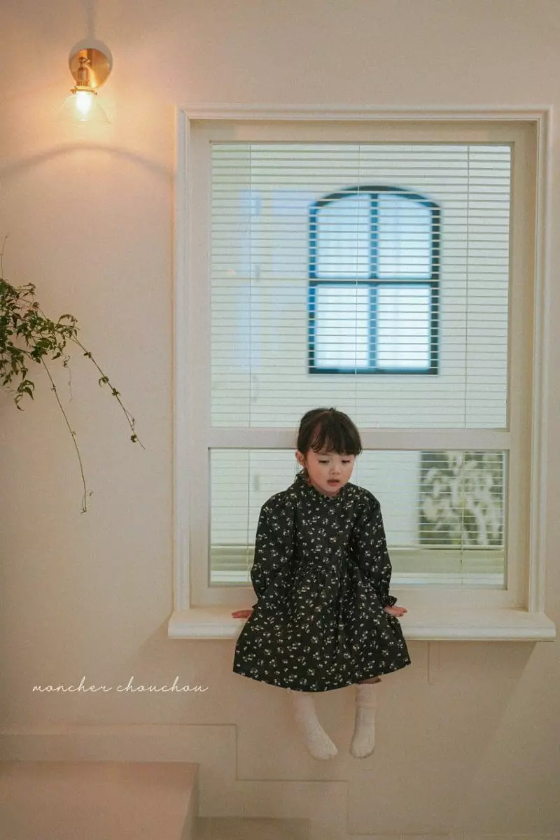 Moncher Chouchou - Korean Children Fashion - #littlefashionista - Fril Flower One-piece - 8