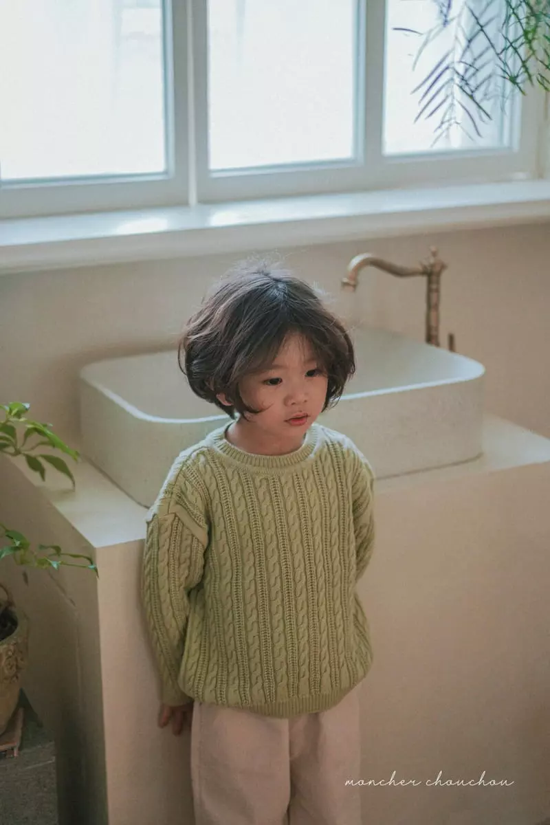 Moncher Chouchou - Korean Children Fashion - #Kfashion4kids - Cable Round Tee - 4