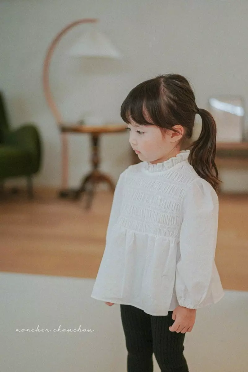 Moncher Chouchou - Korean Children Fashion - #magicofchildhood - Smocked Blouse - 3