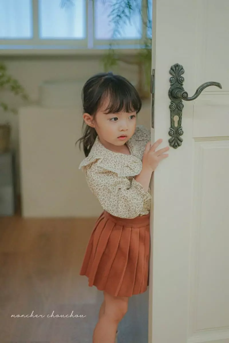 Moncher Chouchou - Korean Children Fashion - #minifashionista - Lace Collar Blouse - 2