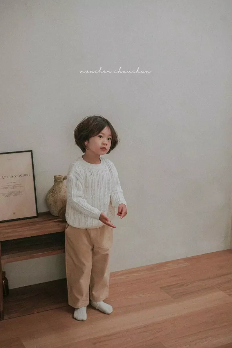 Moncher Chouchou - Korean Children Fashion - #minifashionista - Cable Round Tee - 6