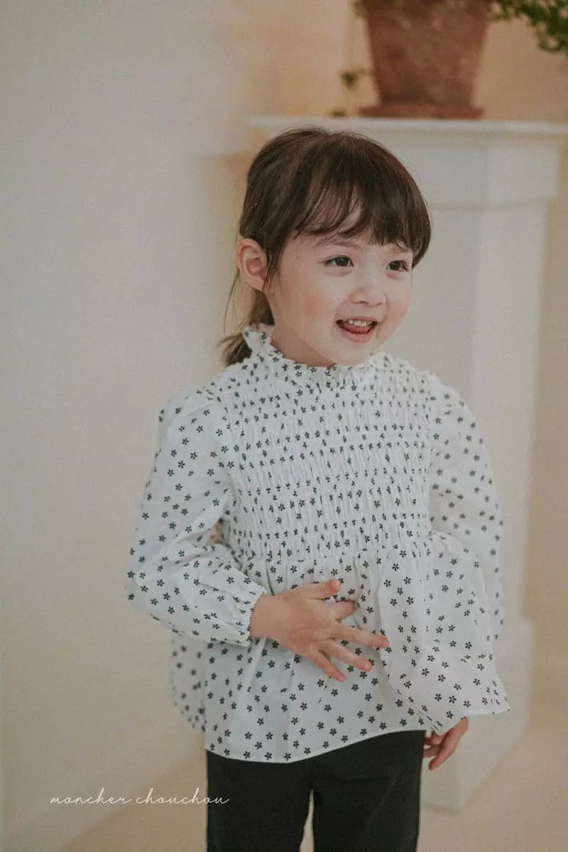 Moncher Chouchou - Korean Children Fashion - #prettylittlegirls - Smocked Blouse - 5