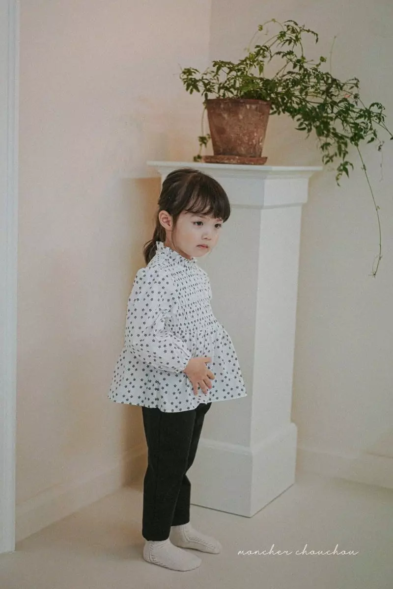 Moncher Chouchou - Korean Children Fashion - #stylishchildhood - Smocked Blouse - 8