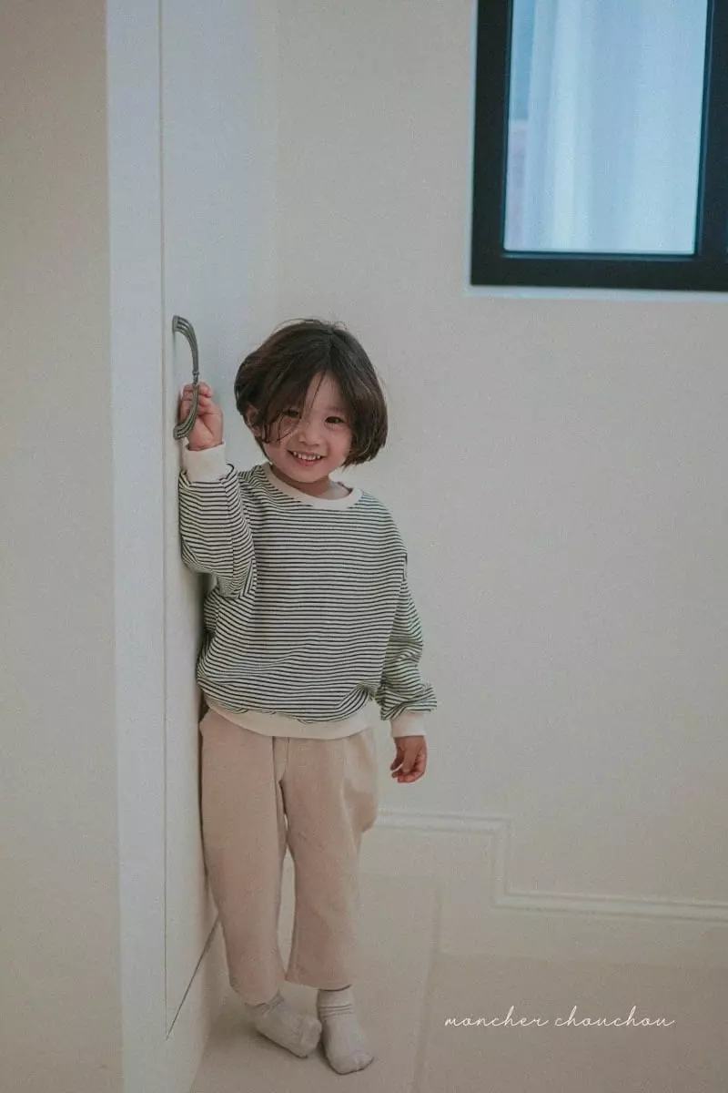 Moncher Chouchou - Korean Children Fashion - #stylishchildhood - Color Stripes Sweatshirt - 7