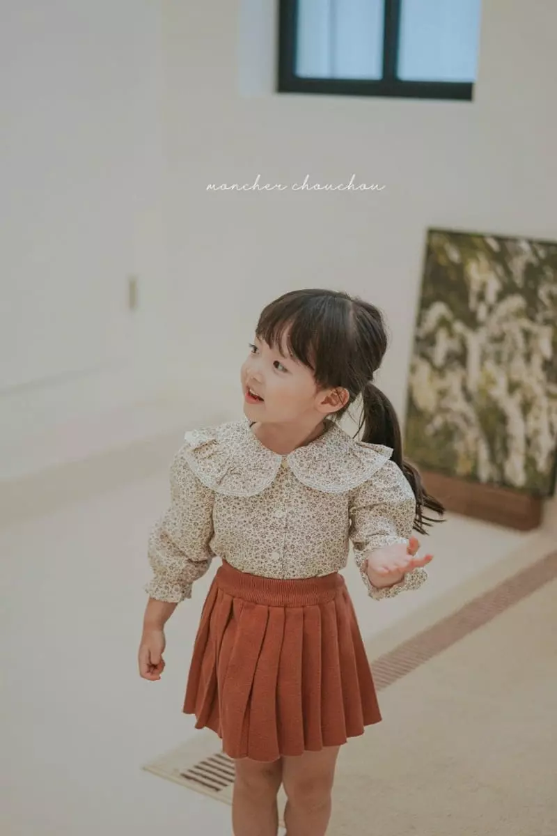 Moncher Chouchou - Korean Children Fashion - #stylishchildhood - Lace Collar Blouse - 6