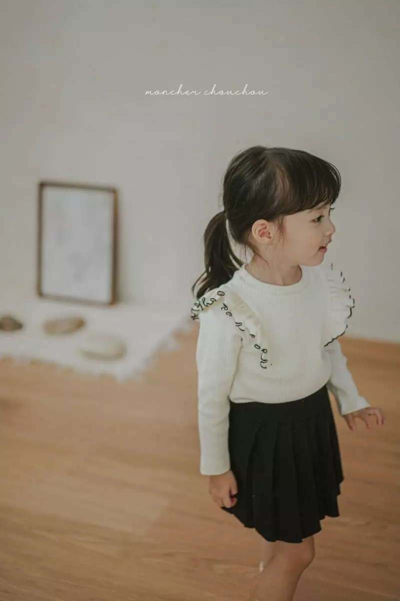 Moncher Chouchou - Korean Children Fashion - #toddlerclothing - Terry Rib Tee - 4