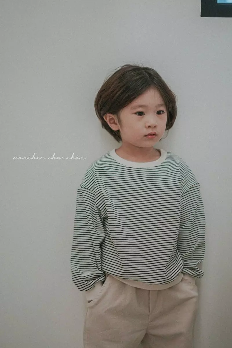 Moncher Chouchou - Korean Children Fashion - #todddlerfashion - Color Stripes Sweatshirt - 5