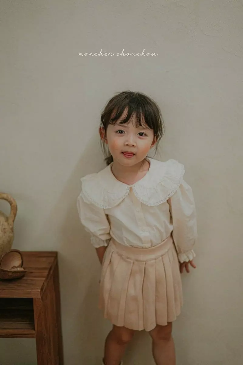 Moncher Chouchou - Korean Children Fashion - #prettylittlegirls - Lace Collar Blouse - 4