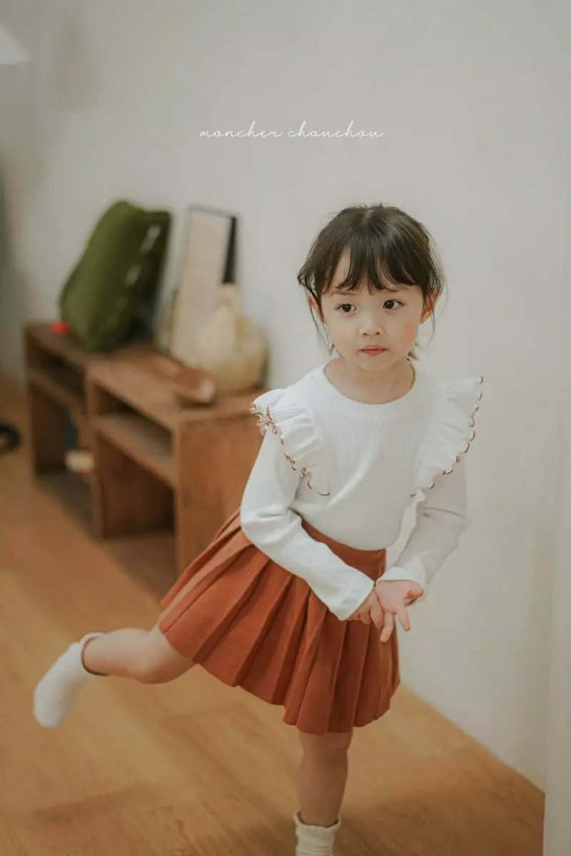 Moncher Chouchou - Korean Children Fashion - #todddlerfashion - Terry Rib Tee - 2