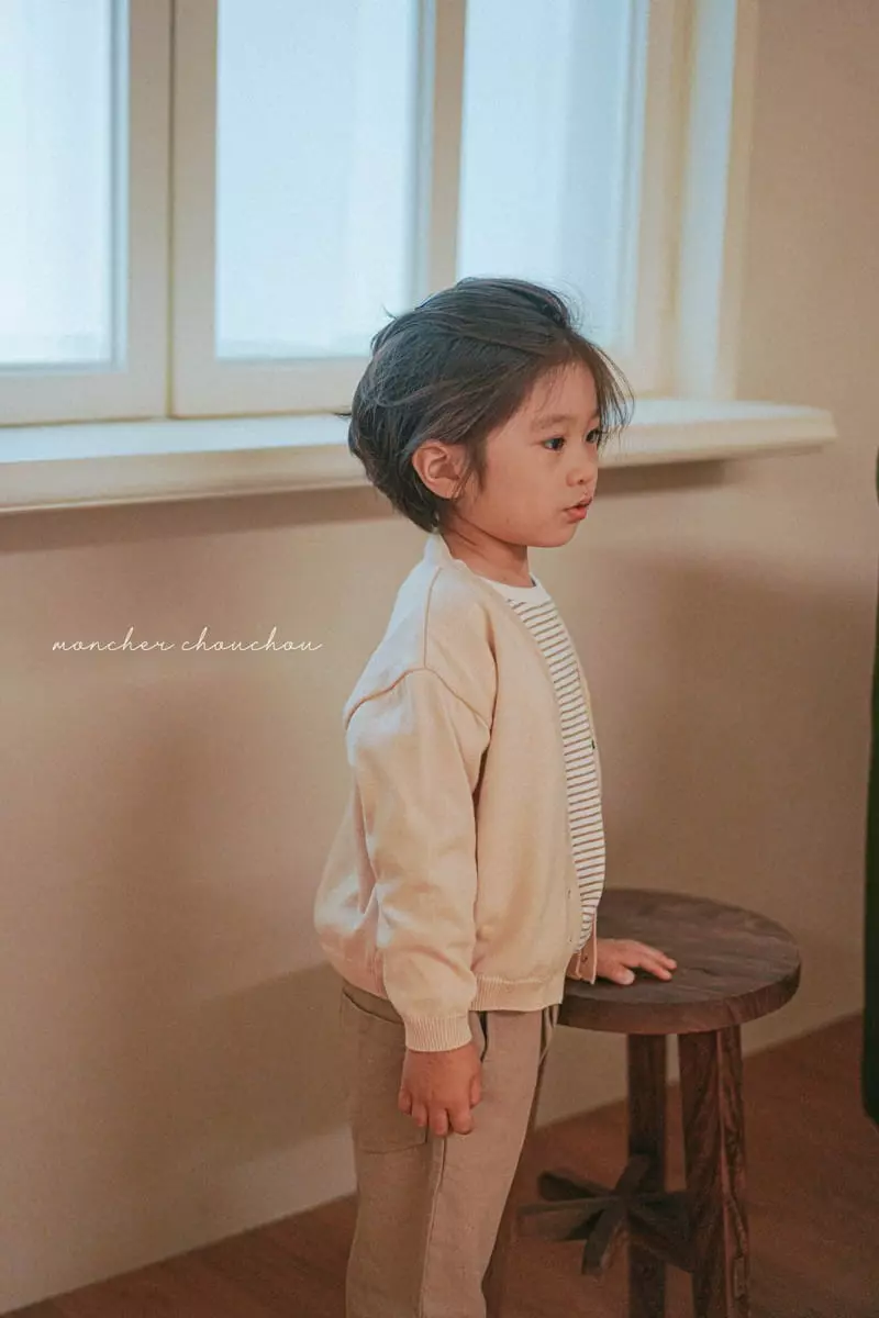 Moncher Chouchou - Korean Children Fashion - #todddlerfashion - V Neck Cardigan