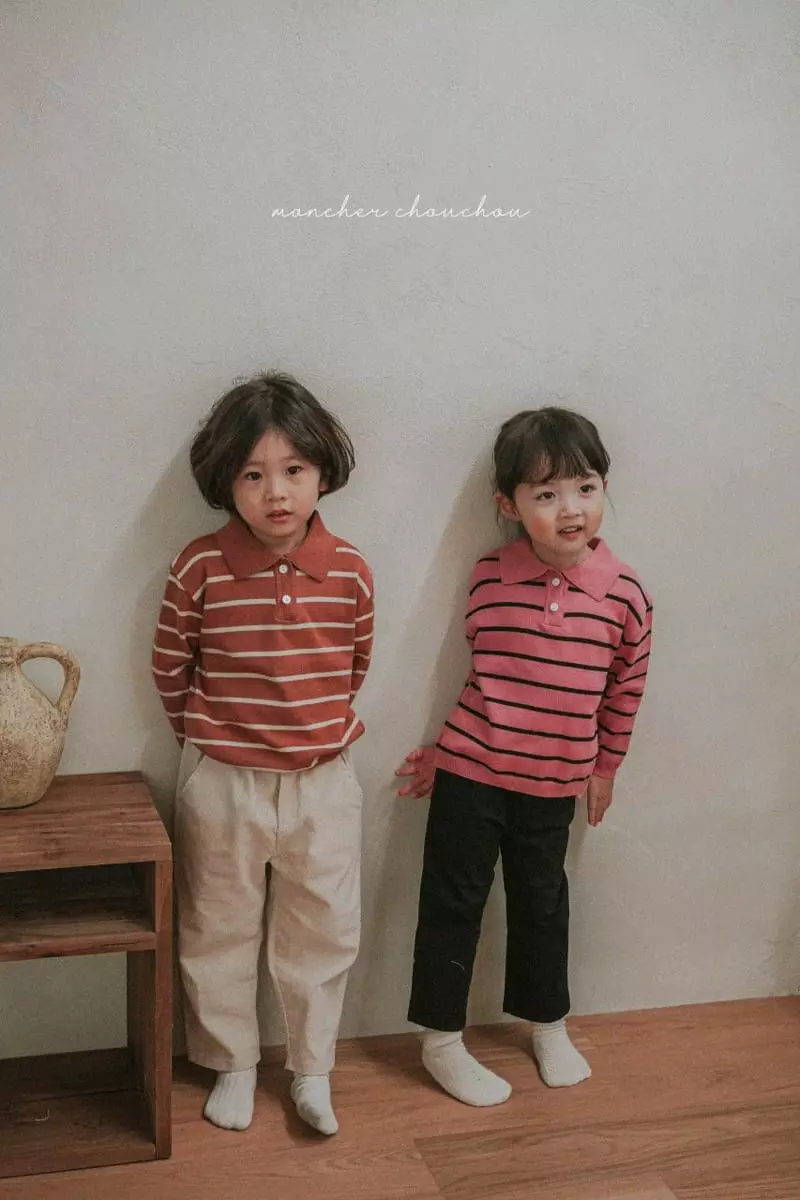 Moncher Chouchou - Korean Children Fashion - #todddlerfashion - Collar Knit Sweatshirt - 7