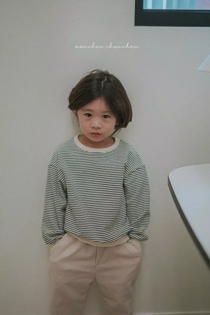 Moncher Chouchou - Korean Children Fashion - #toddlerclothing - Color Stripes Sweatshirt - 6