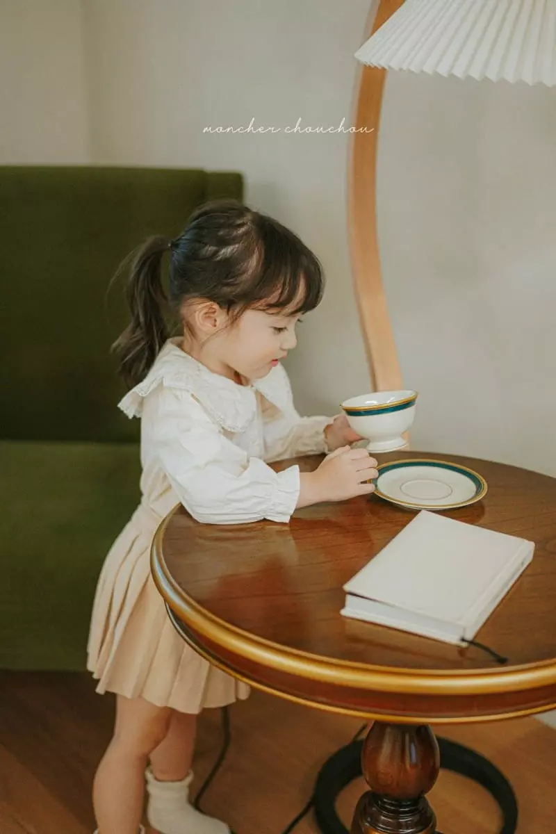 Moncher Chouchou - Korean Children Fashion - #toddlerclothing - Lace Collar Blouse - 5
