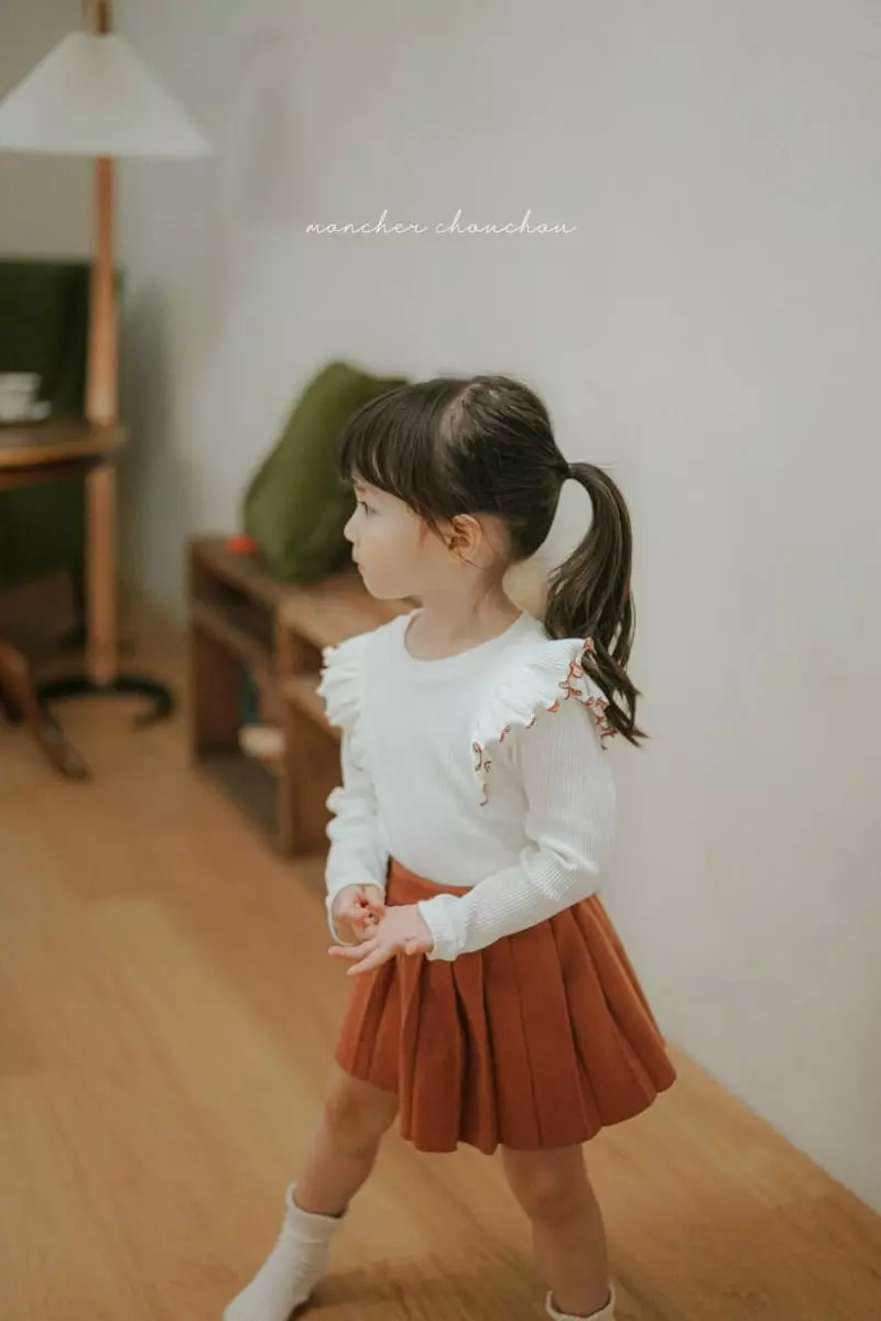 Moncher Chouchou - Korean Children Fashion - #toddlerclothing - Terry Rib Tee - 3
