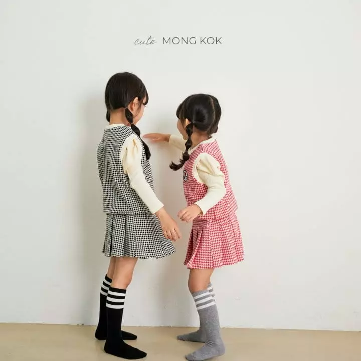 Mong Kok - Korean Children Fashion - #childrensboutique - Hound Check Skirt Leggings - 4