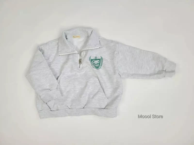 Mooi Store - Korean Children Fashion - #discoveringself - L P Half Zip-up - 10
